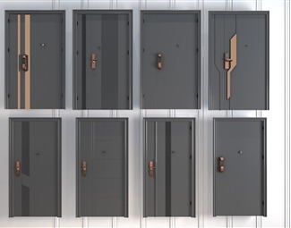 【防盗门3D模型】_工装